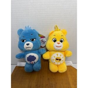 Care Bears Plush Lot Grumpy & Funshine 7" Clip-On‎ Keychain 2021